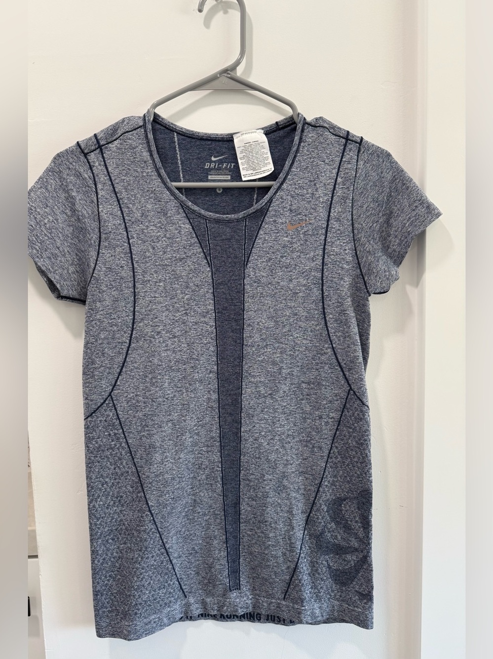 Nike Dri-FIT Heathered Blue Athletic Tee